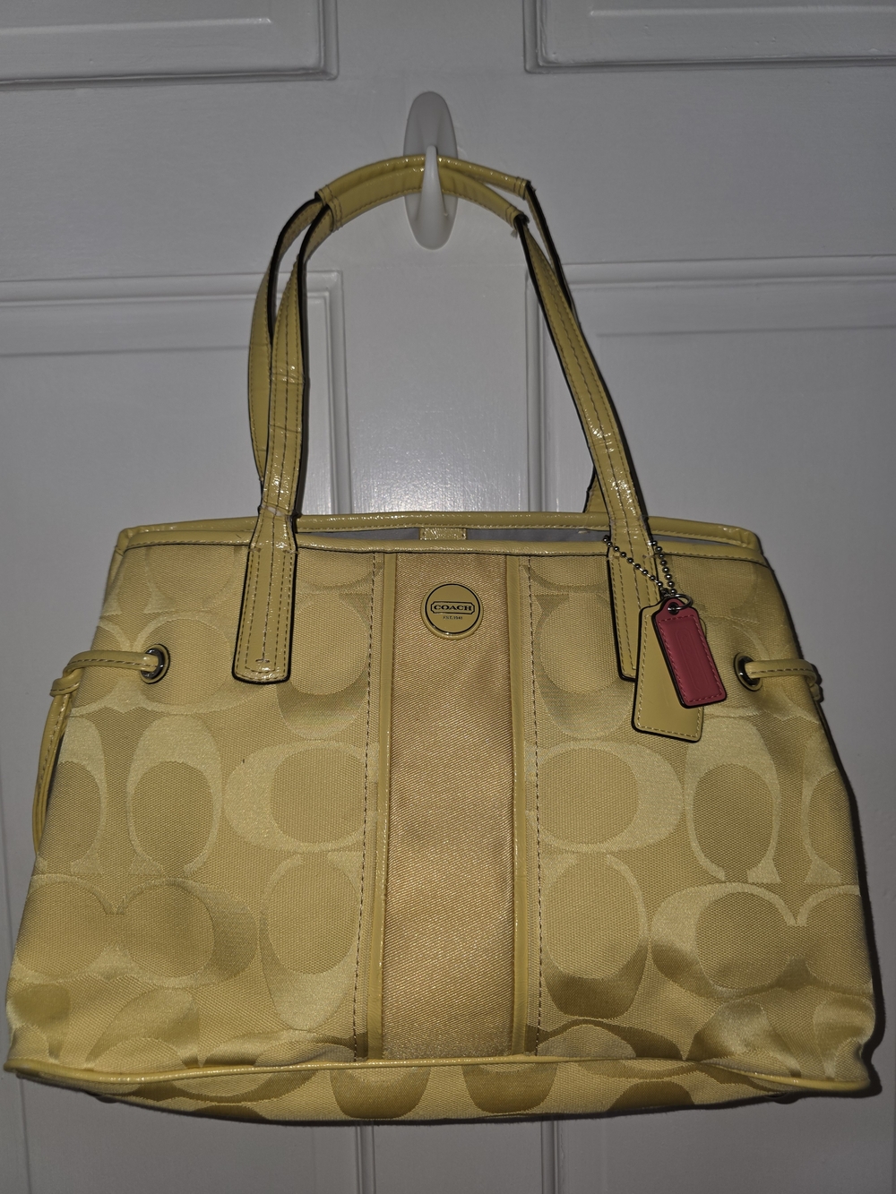Coach Yellow Signature Tote Bag